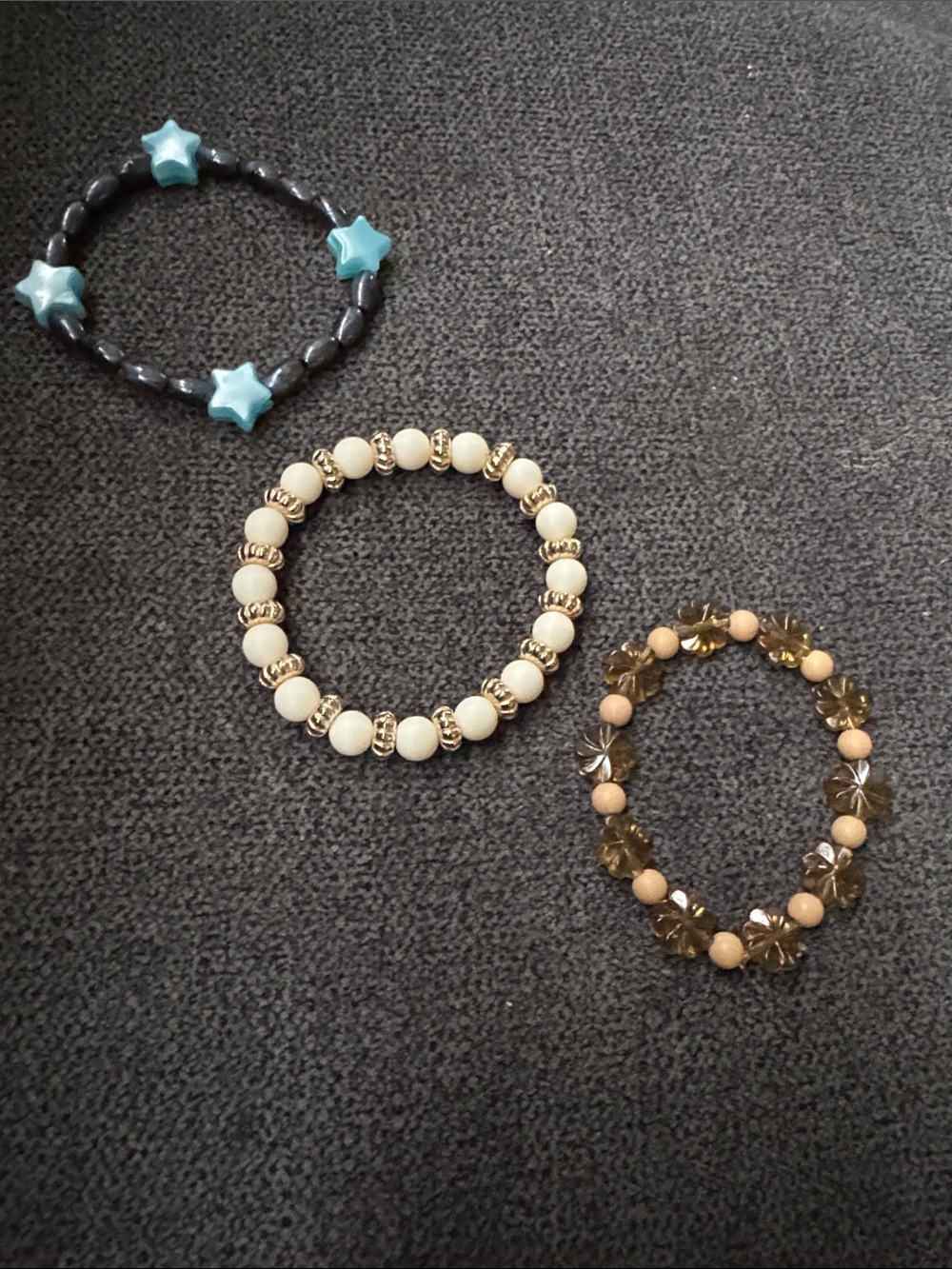 Handmade girls 3 piece bracelet set